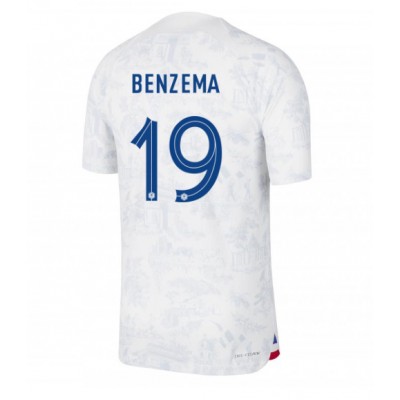 Pánský Fotbalový dres Francie Karim Benzema #19 MS 2022 Venkovní Krátký Rukáv